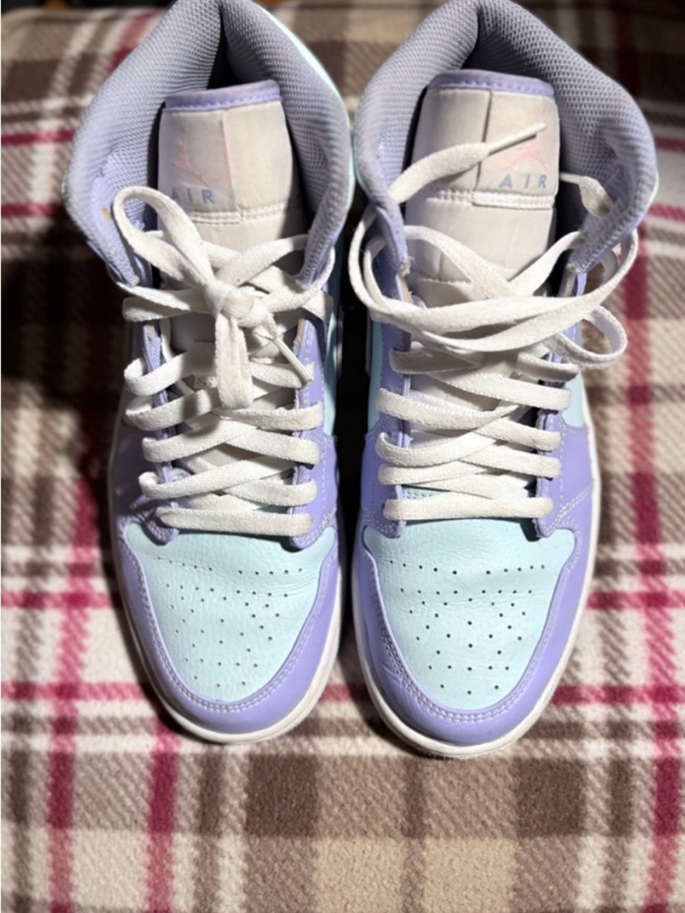 Nike High-Top Sneakers in Lavender & Light Blue